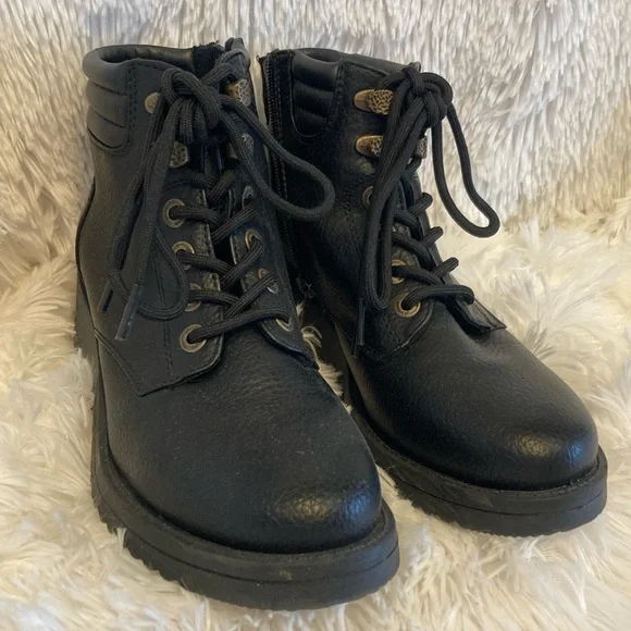 Blowfish Black Leather Moto Ankle Boots - Picture 2 of 10